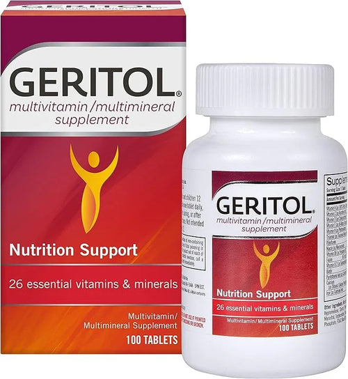 Geritol, Multivitamin Supplement, Contains B-Vitamins, Antioxidants, 26 Essential 100 Tablets