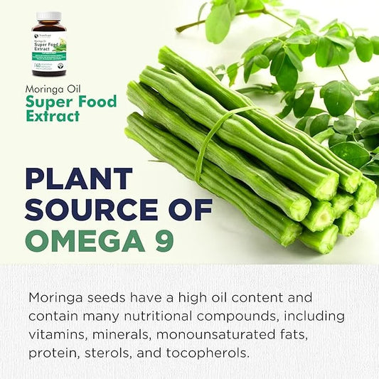 SRI SRI TATTVA Moringa Oil for Immune Support, Energy, and Skin Rejuvenation – Pure Moringa Leaf Extract Daily Supplement ...