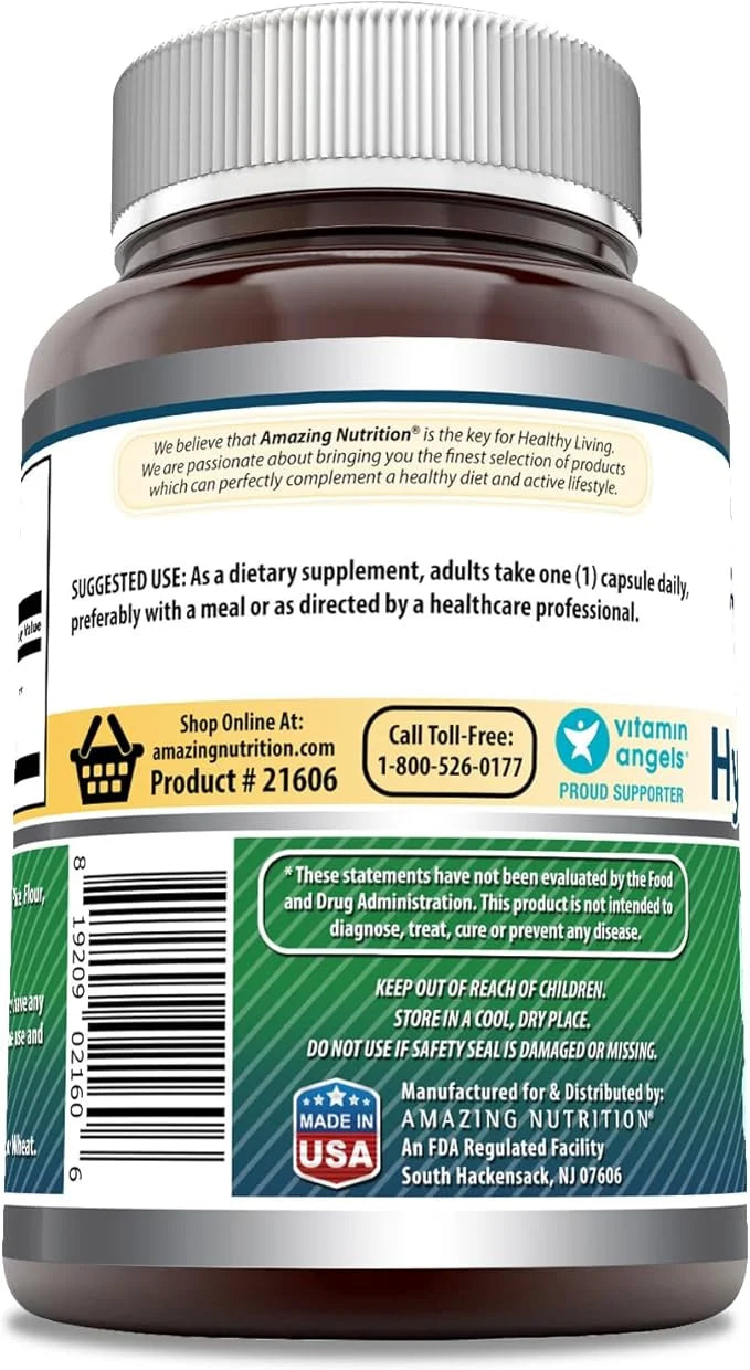 Amazing Formulas Hyaluronic Acid 100mg 250 Capsules Supplement | Non GMO | Gluten Free | Made in USA - Product Image