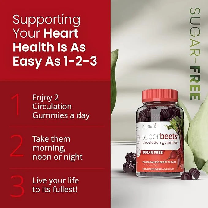 humanN SuperBeets Circulation Gummies 60 Count