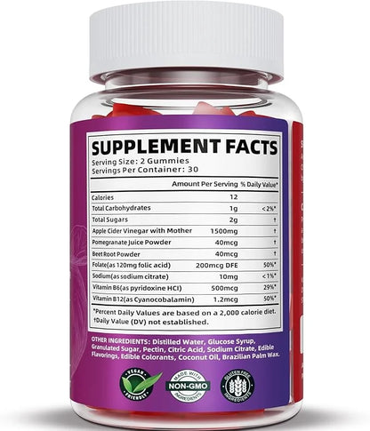 (4 Pack) Keto ACV Gummies Extreme 1500MG Keto Gummies Apple Cider Vinegar Formulated with Pomegranate Beet Juice Powder B1...