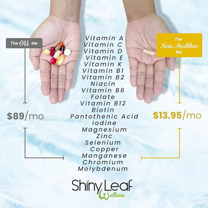 Shiny Leaf Bariatric Multivitamin Iron-Free Capsules (1 Month 30 Caps)