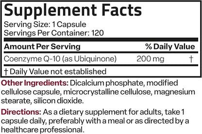 Bronson CoQ10 200 MG High Potency 120 Vegetarian