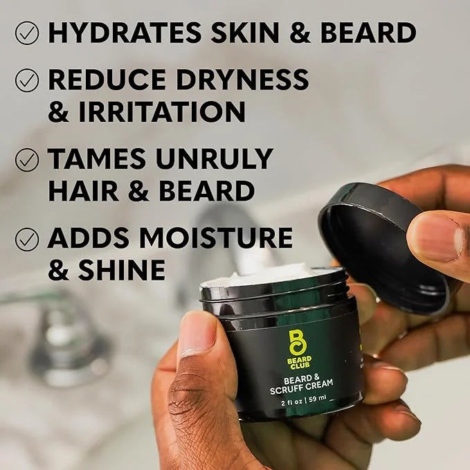 The Beard Club Biotin Beard Cream - Moisturizing and Hydrating Shea Beard Butter for Healthier Facial Hair & Skin - Produc...