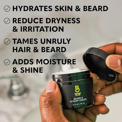 The Beard Club Biotin Beard Cream - Moisturizing and Hydrating Shea Beard Butter for Healthier Facial Hair & Skin - Produc...