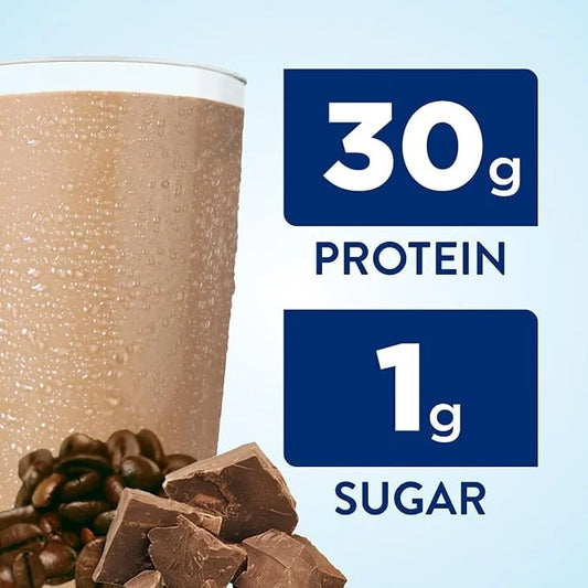 Ensure Max Protein Shake | Café Mocha | Meal Supplement Shake | Ready to Drink | 30g Protein for Muscle Building | 1g Suga...