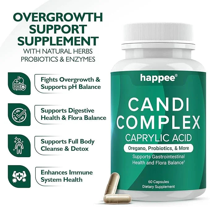 Candida Cleanse - Candida Complex Anti Overgrowth Support with Caprylic Acid, Oregano & Probiotics for Yeast Balance – Sup...