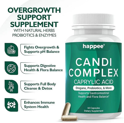 Candida Cleanse - Candida Complex Anti Overgrowth Support with Caprylic Acid, Oregano & Probiotics for Yeast Balance – Sup...