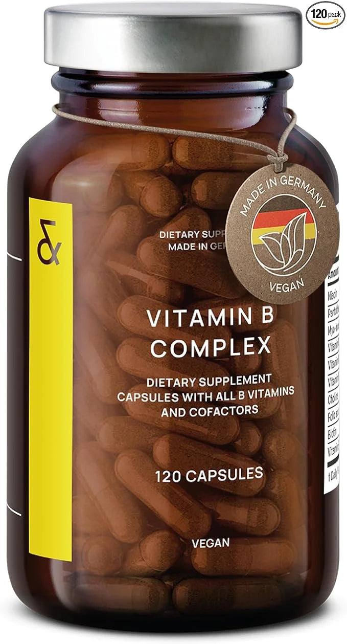 CLAV Vitamin B Complex - 120 Capsules - All 8 B Vitamins with Co-Factors Myo-Inositol & Choline - Supports Energy Metaboli...