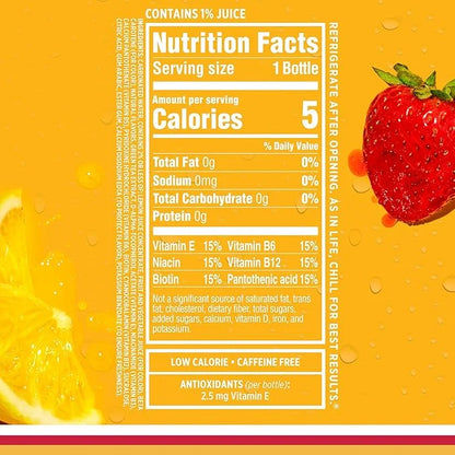 Sparkling Ice, Strawberry Lemonade Sparkling Water, Zero Sugar Flavored Water, with Vitamins and Antioxidants, Low Calorie...