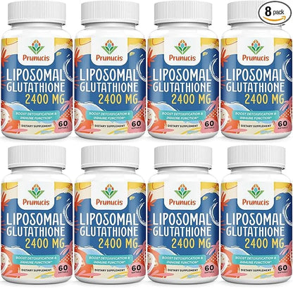2400MG Liposomal Glutathione, Reduced L-Glutathione, Glutathione 480 Softgels
