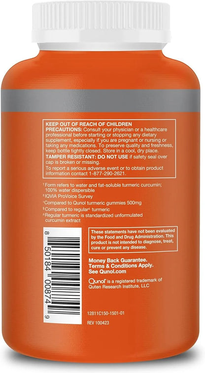 Qunol Turmeric Curcumin Supplement, Turmeric 1000mg 150 Count 1)