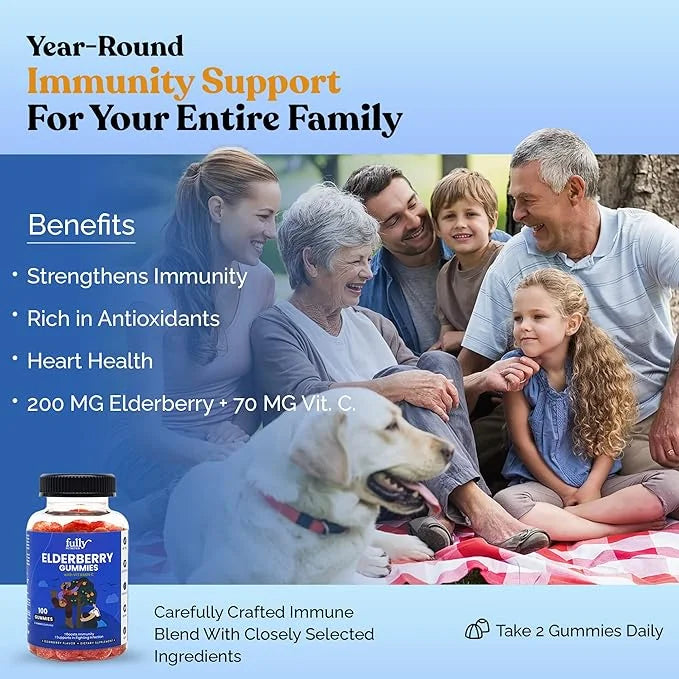Sambucus Elderberry Gummies- Extra Strength 100 Count