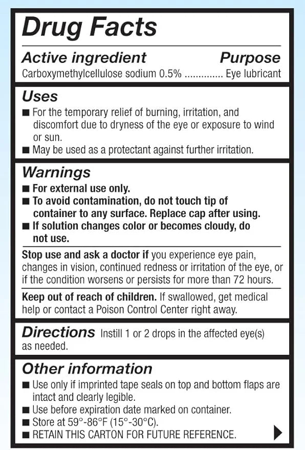 Refresh Tears, Lubricant Eye Drops, 2 .5 fl (15 ml)