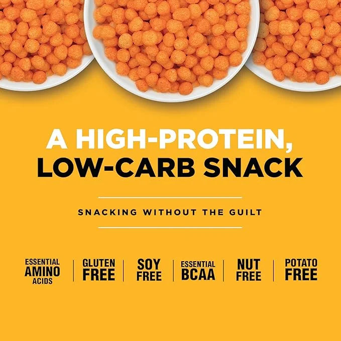 Twin Peaks Protein Puffs - (Nacho Cheese), Keto Friendly, Low Carb Snack (300g, 21g Protein, 2g Net Carbs, High Protein, H...