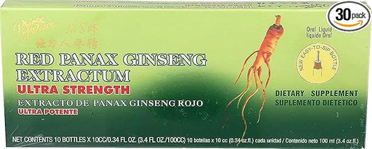 Ultra Strength Red Panax Ginseng Extract 30 btl, 10cc each, 3