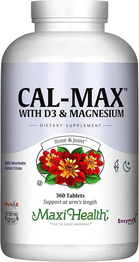 Maxi Health Calcium Magnesium Supplement D3 and (360 Tablets)