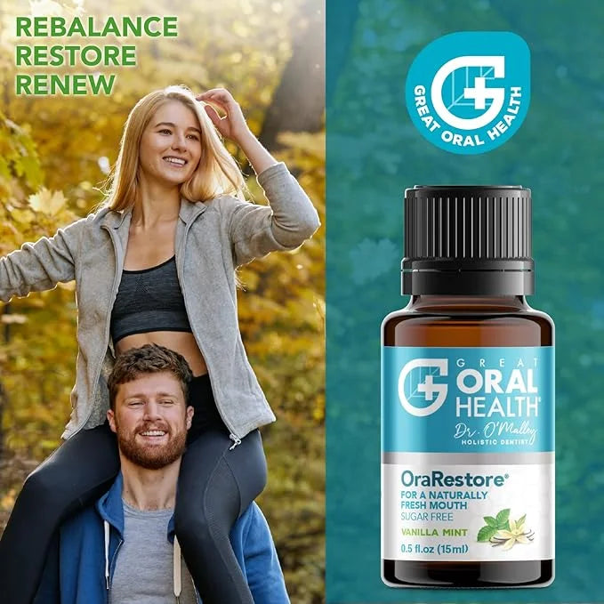 OraRestore Bad Breath Treatment for Adults Halitosis: Dentist Formulated Oral Rinse Concentrate Tooth Oil Liquid Toothpast...
