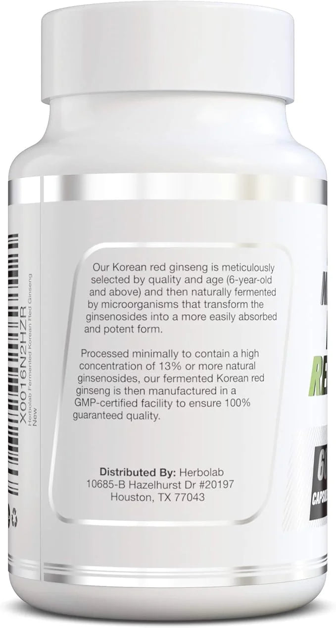 Korean Red Ginseng Fermented 10:1 (13% ginsenosides) 6 Years