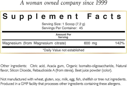 Coco March Pink Magnesium Powder - Promotes Sleep, Relaxation and Healthy Brain Function, Strawberry Flavor - Free from: G...