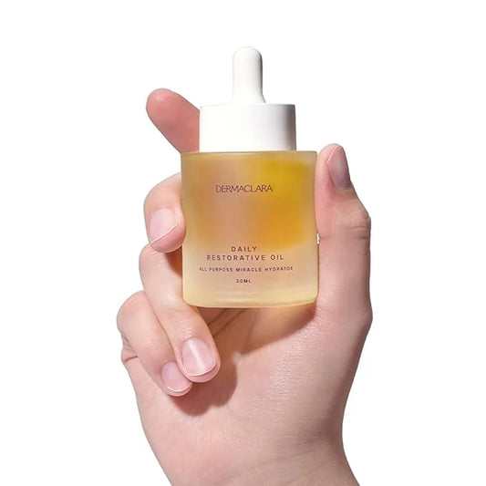 Dermaclara Daily Restorative Oil - Face Oil for Women & Men with Jojoba Oil, Hydrating and Anti Aging with Nourishing Supe...