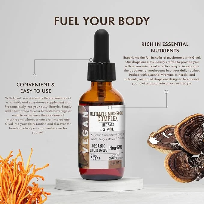 Ultimate Immune Mushroom Complex Liquid Drops: 60 Days