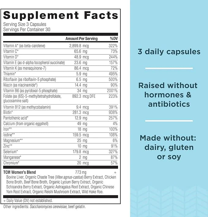 Ancient Nutrition Multivitamin for Women, Multi B12, Zinc, 90 Ct