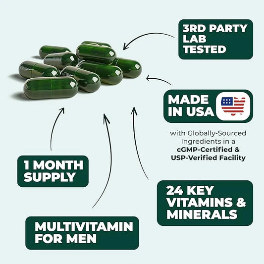 Multivitamin for Men B12, Zinc,