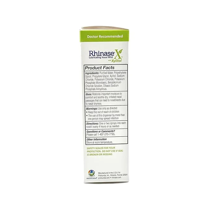 Rhinase X Lubricating Nasal Mist Spray