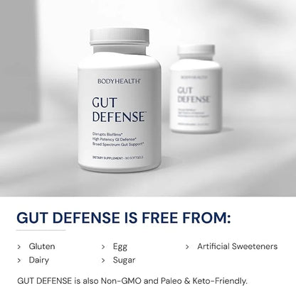 BodyHealth Gut Defense with PerfectAmino, Gut Health Support for Women and Men, GI Support Supplement - 90 Softgels - Prod...