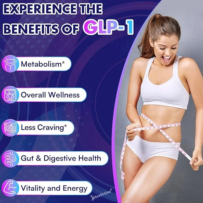 GLP-1 Supplement Support, with Naturally GLP1 Supplement Probiotic for Women & Men, Hops & Green Tea Extract, GLP 1 Supple...