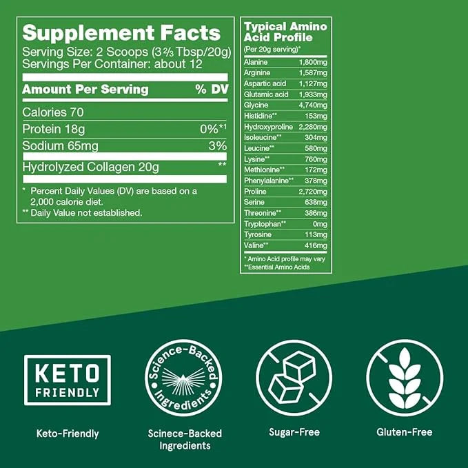 Bulletproof Collagen 18g Protein Powder, 8.5