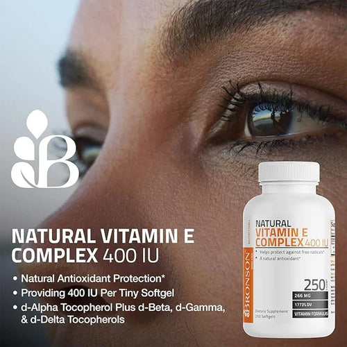 Bronson Natural Vitamin E Complex 400 250 Softgels