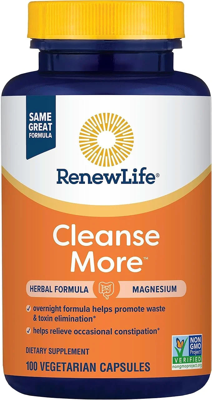 Renew Life Detox Cleanse More, Reduces 100 Capsules