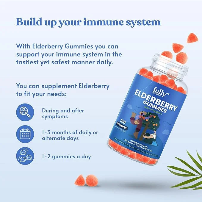 Sambucus Elderberry Gummies- Extra Strength 100 Count