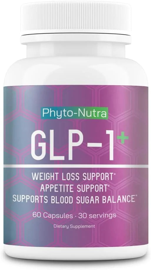 GLP-1 + (60 Capsules 1 Bottle) Vegan, Natural Supplement, Lab Tested, Weight Loss, Satisfy Hunger, Non-GMO, Gluten Free, G...