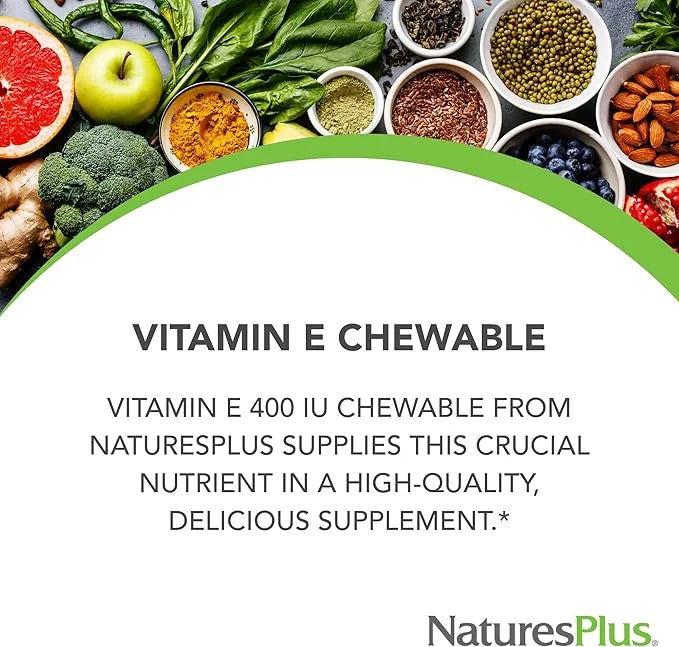 Natures Plus Vitamin E, Natural Carob Flavor 90 Chewable 2 - 180 Total