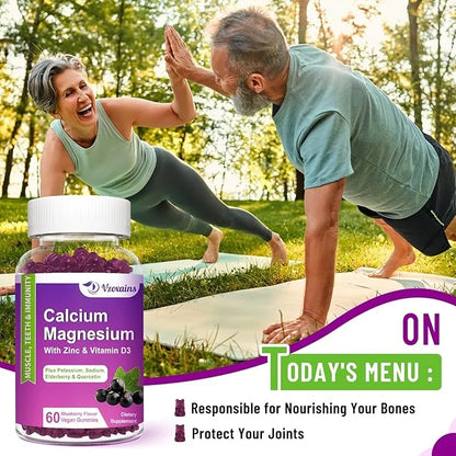 High Absorption Calcium Magnesium Zinc Gummies, D3 for 120 Cts