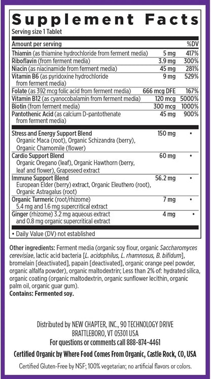 New Chapter Vitamin B Complex – B12 + B6 + 60 ct