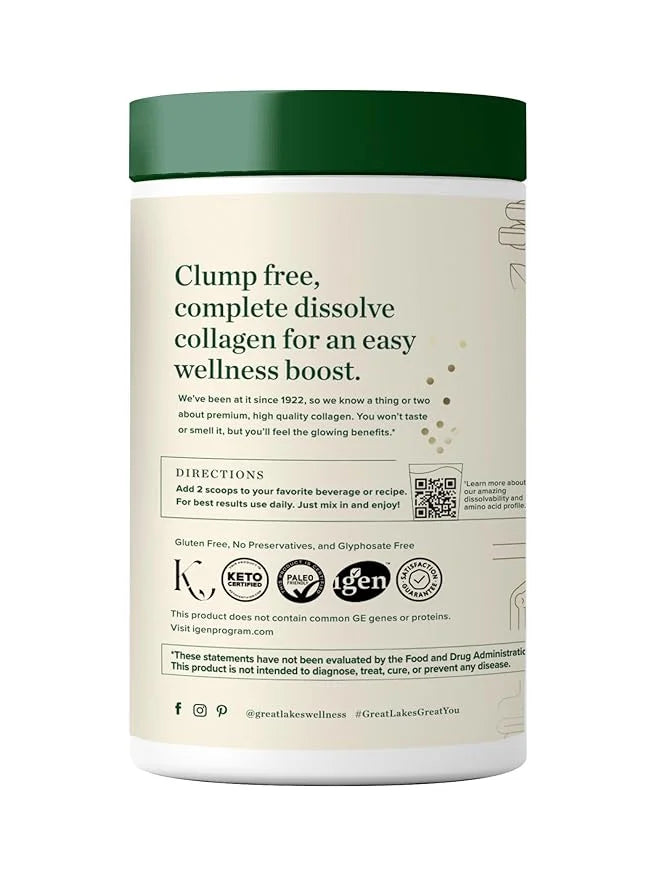 Great Lakes Wellness Collagen Peptides Powder 10 oz