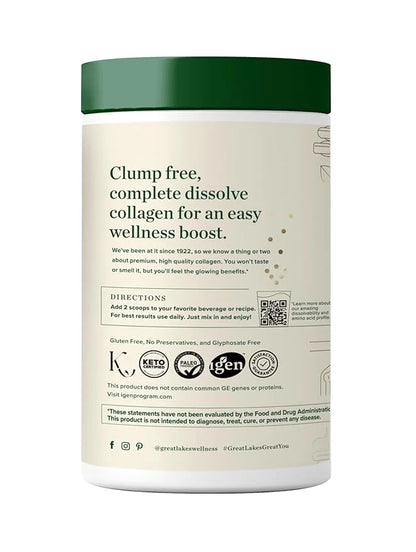 Great Lakes Wellness Collagen Peptides Powder 10 oz