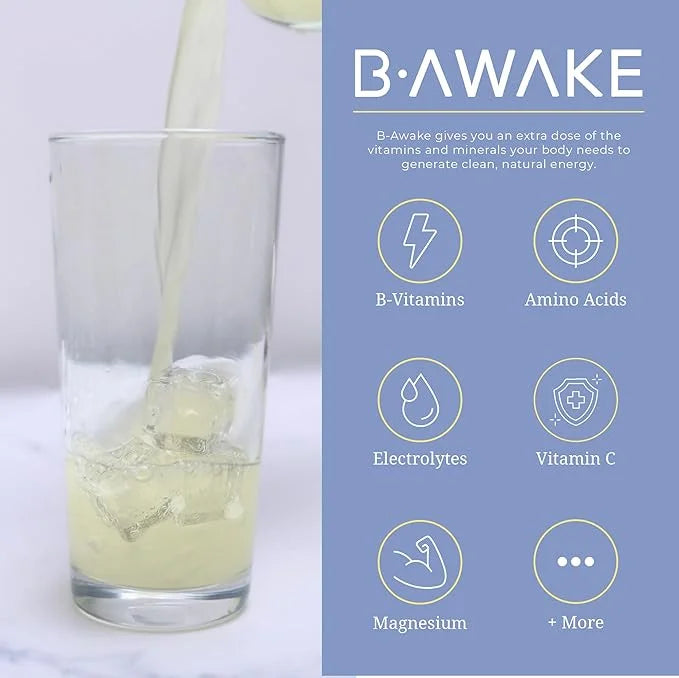 B-Awake Energy Powder Supplement, All-Natural Vitamin (30 Servings)
