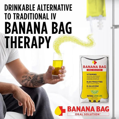 Banana Bag Oral Solution Packets – Natural Lemon Lime 30pk | A Refreshing Blend of Electrolytes, Vitamin C, and B-Complex ...