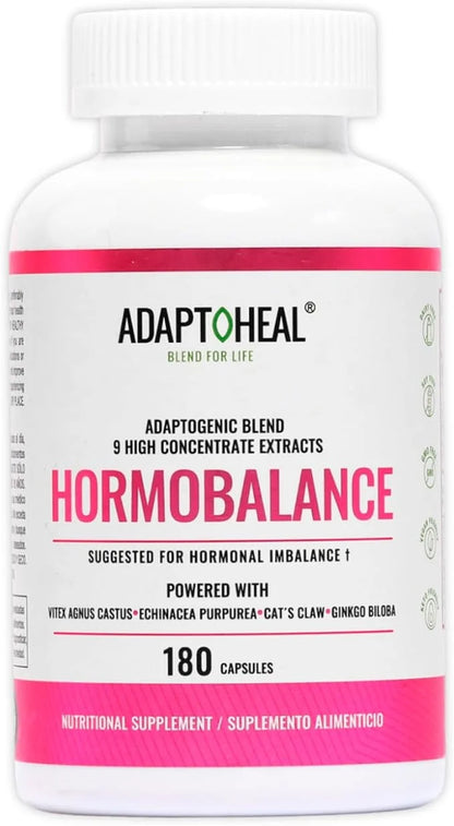 Hormone Balance for Women - Adaptogens Supplement - Vitex, Ginseng and Cat’s Claw – Vegan, Gluten and Dairy Free (180 Caps...