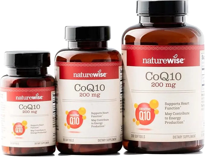 NatureWise CoQ10 200mg Softgels, High Potency CoQ10 200mg 200mg Ubiquinone Q10 Supplements 30 Softgels[1-Month Softgels[1-...