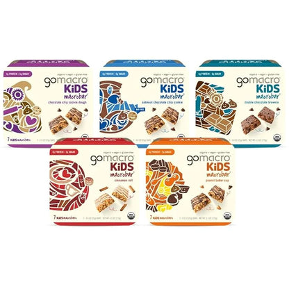 GoMacro Kids MacroBar – 5 Flavor Assortment - (0.90 Ounce Bars, 28 Count) - Product Image