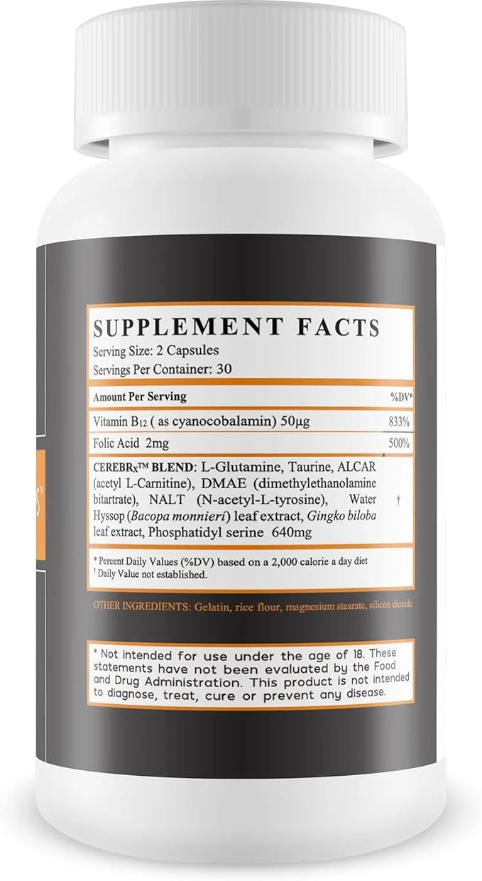 Axpero Brain Caps - Our Best Memory Brain Support Supplement for Women & Men - Axpero Oral Memory Supplement for Brain - B...