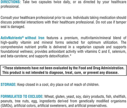 XYMOGEN ActivNutrients without Iron (240 Capsules)