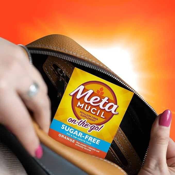 Metamucil On-The-Go, Psyllium Husk Fiber Supplement, 4-in-1 Fiber 30 Count 2 Packs (60 Count