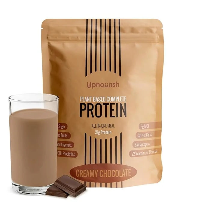 UpNourish Chocolate Vegan Protein Powder 54 Superfoods Powder,1.5 Billion CFU Probiotics 21g Plant Based Protein,No Sugar ...